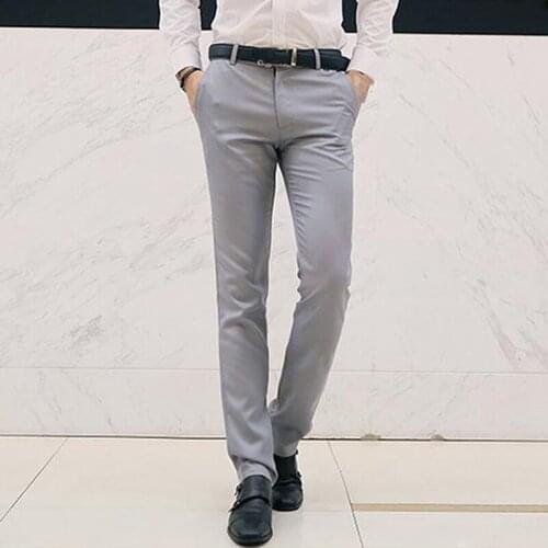 Brand Men Pants Casual Mens Business Male Trousers Classics Straight Full Length Fashion Stretch Pant 2021