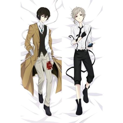 Bungo Stray Dogs Nakajima Atsushi Dazai Osamu Cosplay Dakimakura Pillow Case Hugging Body Prop