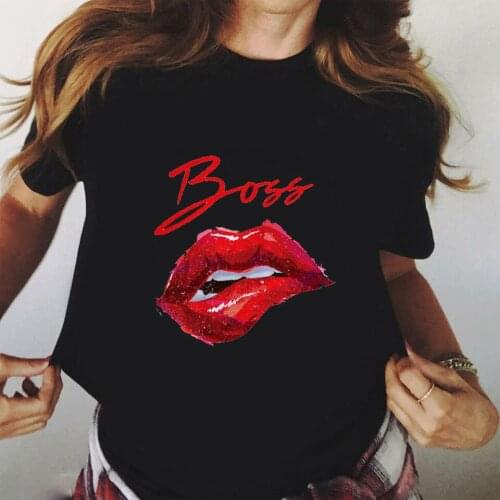 Red lips women t-shirt short sleeve new summer sexy lipstick graphic t shirt women casual white tops tshirt fashion female