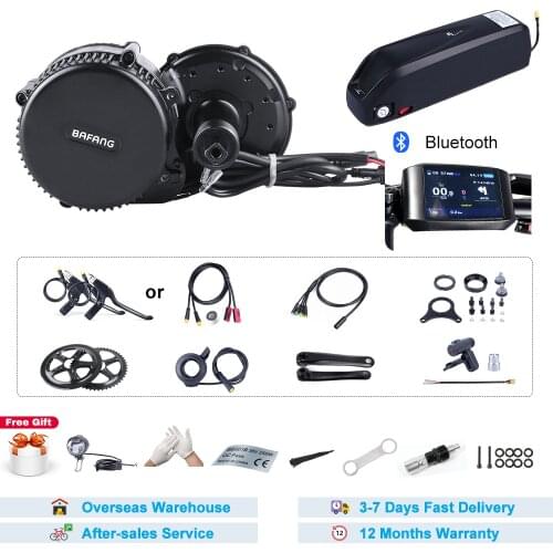 Bafang BBS02B 48V 750W MM G340.750 Mid Drive Motor Conversion Kit With Lock Ebike HaiLong 48V 13AH Bicycle Down Tube Battery