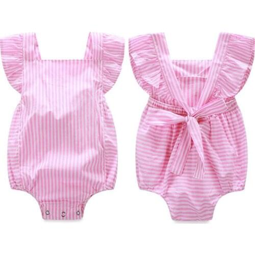 Princess Summer Children Clothing Cute Infant Baby Kids Girl Clothes Bow Bodysuit Jumpsuit Outfits Sunsuit
