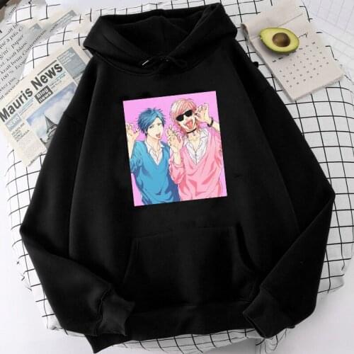 Kawaii Anime Cartoon Yarichin Club Hoodies Sweatshirt Men Women Pullovers Casual Fashion Streetwear Unisex Hoody Clothing