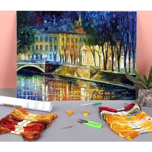 Winter Vibrations Printed 11CT Cross-Stitch DIY Embroidery Set DMC Threads Hobby Handicraft Knitting Craft Gift Room Mulina