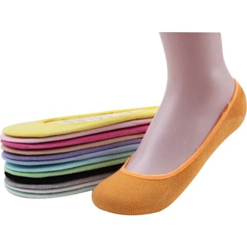 3 Pairs Women Boat Socks Summer Candy Colorful Bamboo Fiber Non-slip Invisible Female Sock Breathable Fashion Funny Socks Meias