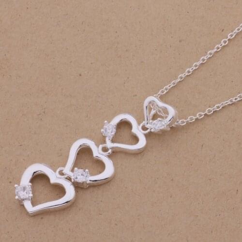 Wholesale High quality silver plated Fashion jewelry chains necklace pendant WN-103
