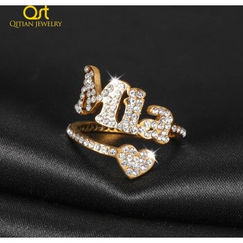 Personalized Iced Out Ring Engagement Wedding Handmade Customize Zirconia Micro Pave Rings Simple Luxury Ring for Women Jewelry