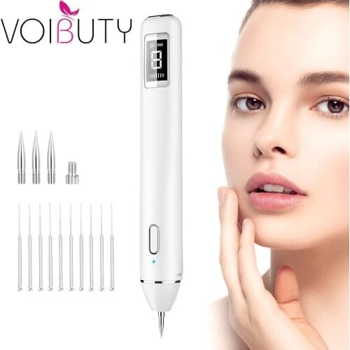 LCD Display Plasma Pen Laser Dot Spot Mole Remover Facial Tattoo Freckle Removal Machine with Spotlight Skin Beauty Care Tool