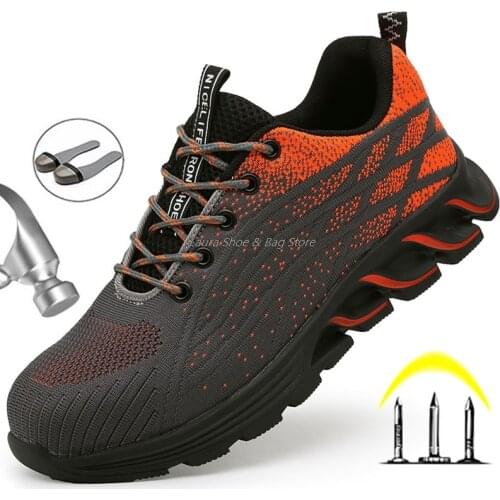 Work Sneakers Men Indestructible Steel Toe Work Shoes Safety Boot Men Shoes Anti-puncture Working Shoes For Men Dropshipping