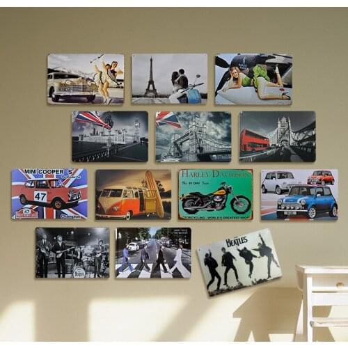 Retro nostalgic iron painting personality wall decoration cafe bar shop decoration painting wrought iron wall decoration