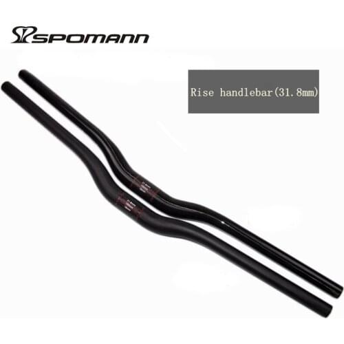 Spomann UD Black Bike Swallow-shaped Handlebar MTB Road Bicycle Handlebar T Rise Bar Bikes Parts Free Ship 31.8*600-720mm