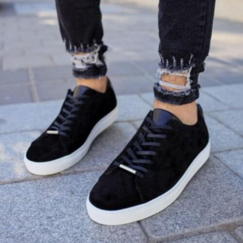 Tezcan Hakiki Deri 7601 Siyah Süet Erkek Spor Ayakkabı Hızlı Kargo Tüm Kıyafetlere Özel Spor Tasarım İndirimli FİYATLAR