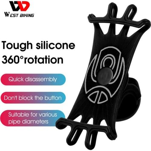 Universal 4.0-6.5 Inch Bicycle Mobile Phone Holder for IPhone Samsung Xiaomi Huawei Cell Phone Bike Cycling Handlebar Bracket