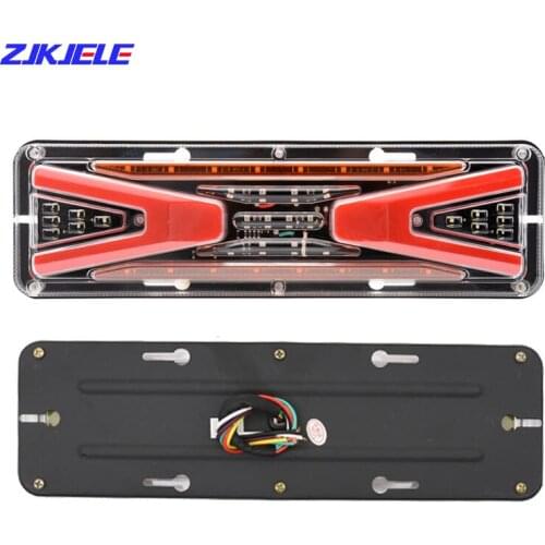 1PCS 12V Dynamic LED Car Truck Tail Light Turn Indicator Rear Brake Warning Reverse Alarm Lamp For Trailer Lorry Bus Campers