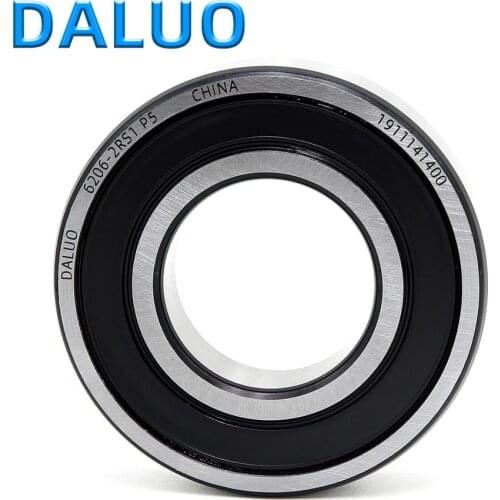 1PCS 6206-2RS1 P5 30X62X16 DALUO Bearing 6206 6206RS 6206-2RS ABEC-5 Single Row Deep Groove Ball Bearings Metric