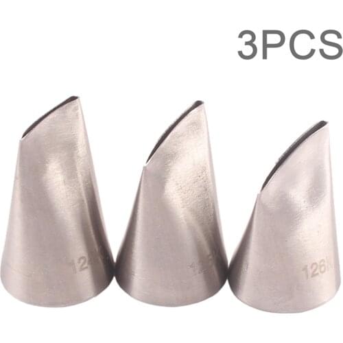 3 Pcs/set Rose Petals Stainless Steel Icing Piping Nozzles Kitchen Accessories Cream Fondant Decorating Tools