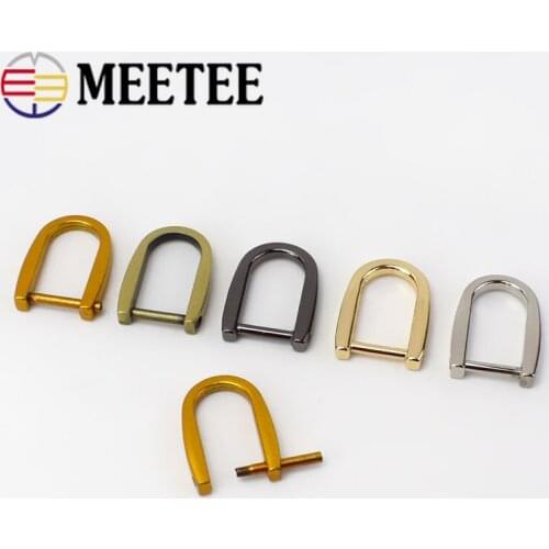 5/10pcs 15mm Detachable D Ring Metal Buckles Bag Belt Luggage Clasp Hooks DIY Crafts Accessories AP506