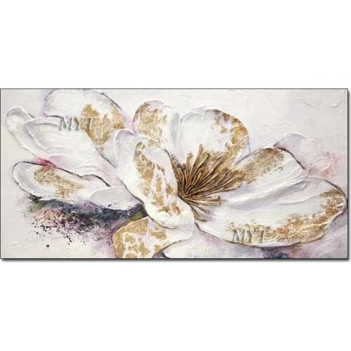 Abstract Wall Canvas Art 100% Hand-painted Heavy Texture Flower Oil Painting Wall Picture Art For Living Room Bedroom Decoration