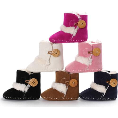 Newborn Baby Shoes Toddler Soft Sole Fluff Anti-slip Warm Cotton Comfort Boots First Walkers Infant Baby Crib Shoes