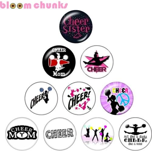 CHEER SISTER MOM 10pcs mixed 12mm/18mm/20mm/25mm photo Round glass cabochon demo flat back Making findings S4077