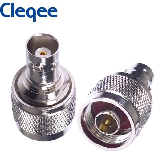 Cleqee 1PC BNC Female Jack to N Type Male Plug RF Coax Connector Straight Adapter C20071