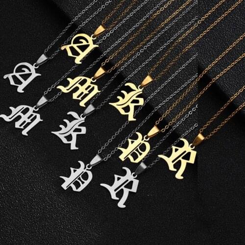 Collier Femme 2020 Capital Letter Neckaces For Women Boho Jewelry Stainless Steel Alphabet Initial Necklace Best Friend Gift