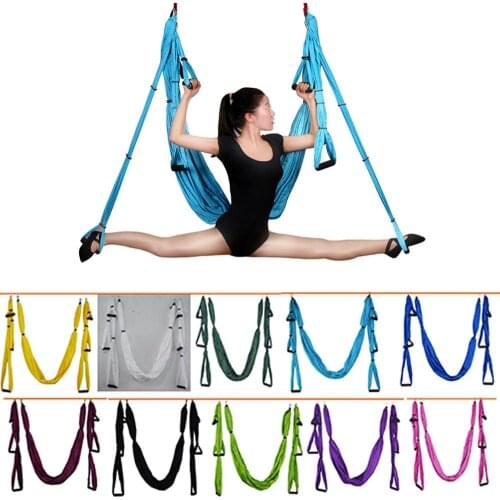 6 Handles Anti-gravity Yoga Hammock Swing Parachute Yoga Gym Hanging Outdoor Leisure Decompression Hammock