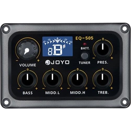 JOYO EQ-505 Digital 5 Band EQ Electric Acoustic Guitar Pickup Pick ups Preamp & Tuner with LCD Display Guitar Accessories