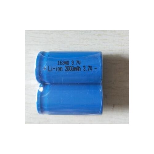 Free ship 2pcs/lot 3.7v LIR123A 16340 li-ion Rechargeable battery flashlight batteries