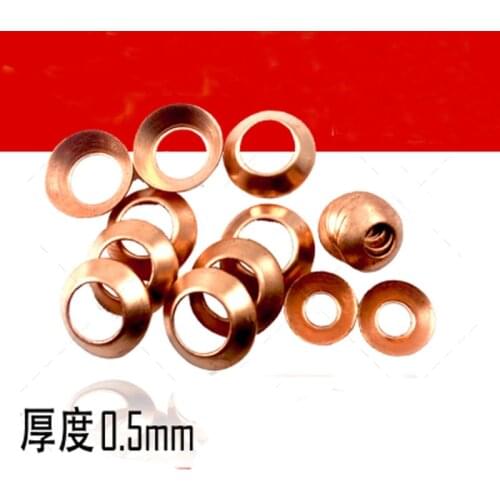 M4 M7 High pressure Tubing Interface pad Bowl Gasket Dish washer Copper mat Cone washer 0.5mm Thickness