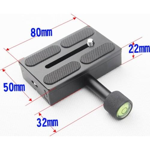 Metal K80 1/4 Screw Adjustable Universal Arca SWISS Clamp Camera QR Quick release plate support base Tripod Monopod Ball Head