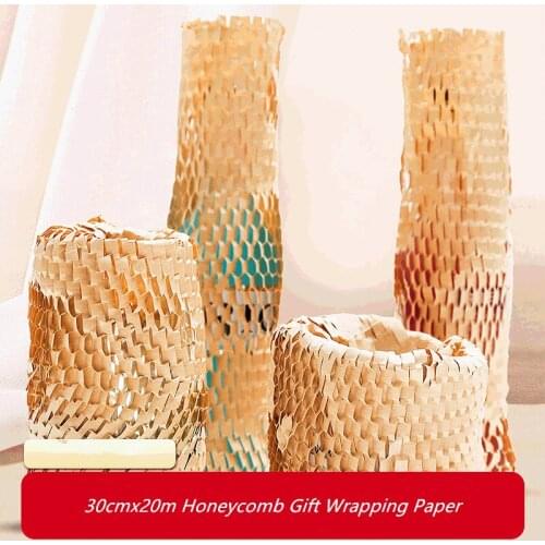 30cmx20m Honeycomb Kraft Paper Handmade Diy Eco-friendly Gift Wrapping Paper Birthday Party Wedding Deco Paper