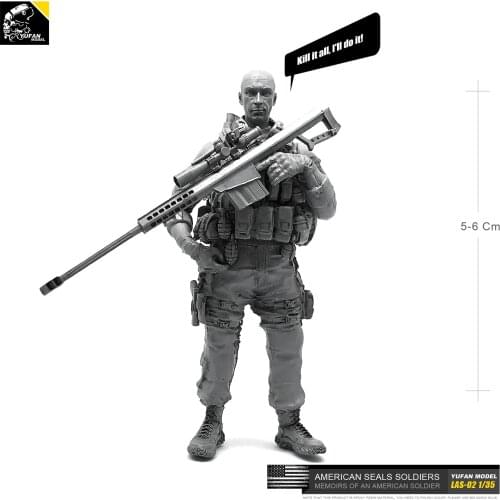 Yufan Model 1/35 Resin Figure Kits Us Seal Sniper 1 Sniper Resin Soldier self-assembled Las-02