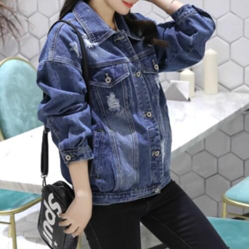 Fashion 2020 Autumn New Plus Size Casual Denim Jacket Women Tops Loose Outwear Female Hooded Jeans Coat Cotton Clothes ZB002