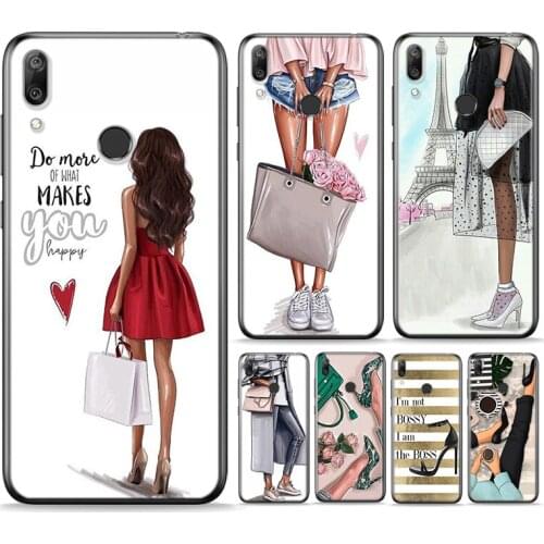 Fashion High Heels Girl Silicone Cover For Huawei P Smart 2021 2020 Z S Plus Mate 30 20 10 Pro Lite 2019 2018 Phone Case