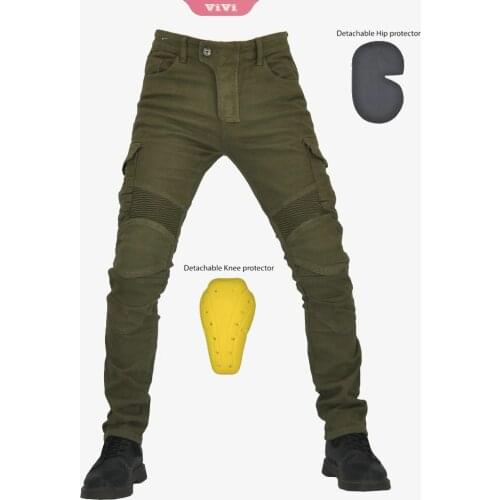 Motorcycle Pants Mens Motorcycle Jeans Riding Touring Off-road Pocket Trousers With Protective Gear