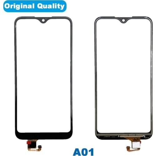 1PCS Front Touch Panel LCD Display Outer Screen For Samsung Galaxy A01 Digitizer Sensor Out Glass Cover Repair Replace Parts