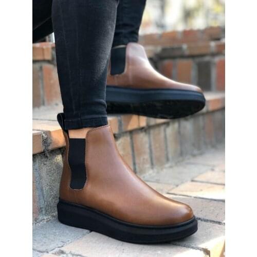 BA0088 Waterproof Step-in Tan Black Thick Tüksek Outsole Male Sports Classic Boots