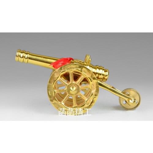 Offer light town house defends the gun gun Feng Shui copper ornaments dispell Decoration s copper cannon modelroom Art Statue