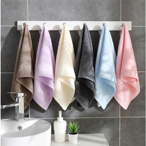 Skin-friendly absorbent cotton cotton thickened soft absorbent face towel rectangular towel solid color simple bath towel