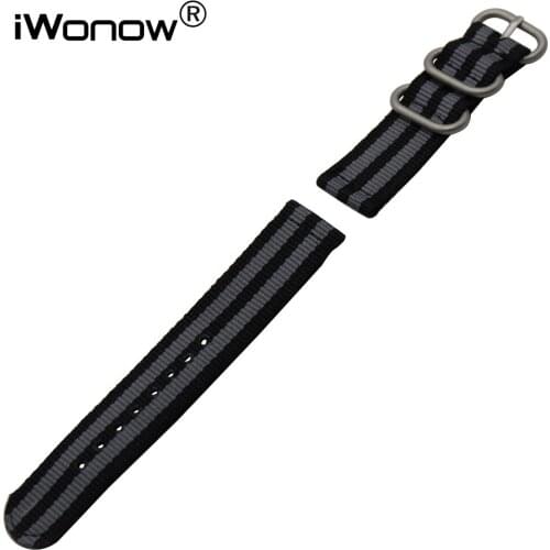 22mm Genuine Nylon Watch Band Wrist Strap for Samsung Gear S3 Classic Frontier Gear 2 Neo Live Moto 360 2 46mm Vector Amazfit