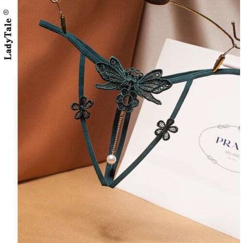 Sexy Hollow Out Butterfly For Role-Playing Games With Rhinestones Secret Comfort Breathable Hot Sales Mini Buttocks Sleep Thong