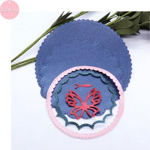Butterfly Circle Metal Cutting Dies Scrapbooking Paper Cards Making Craft Edge Stencil Clear Stamps and Slimline Card Dies 2020
