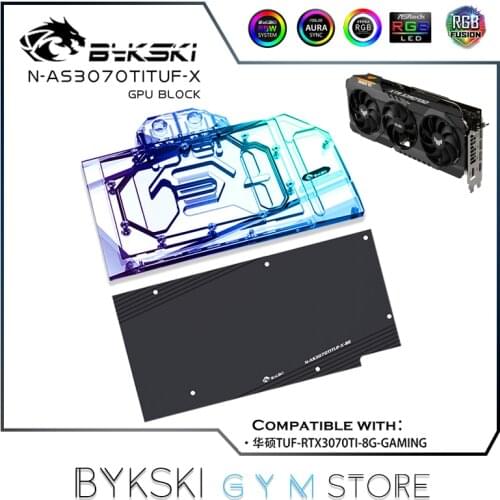 Bykski Graphics Card GPU Water Block For ASUS TUF RTX 3070 Ti 8G GAMING VGA Liquid Cooler 5V/12V RGB SYNC N-AS3070TITUF-X