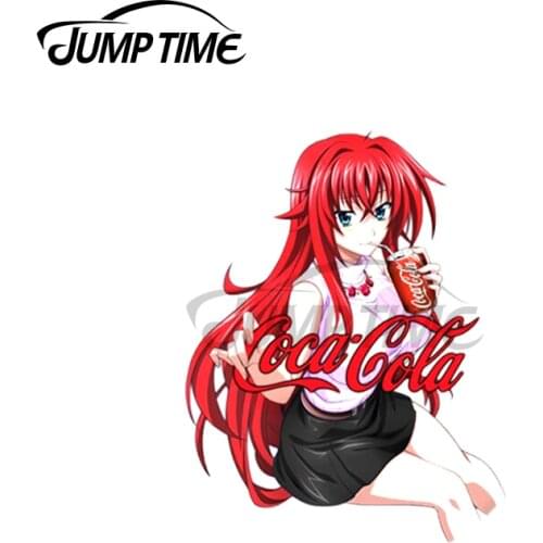 Jump Time 13 x 7.8cm For Highschool DxD Rias Gremory Coke Car Sticker Waterproof Auto Decal Laptop Wall Car Body Vinyl Car Wrap