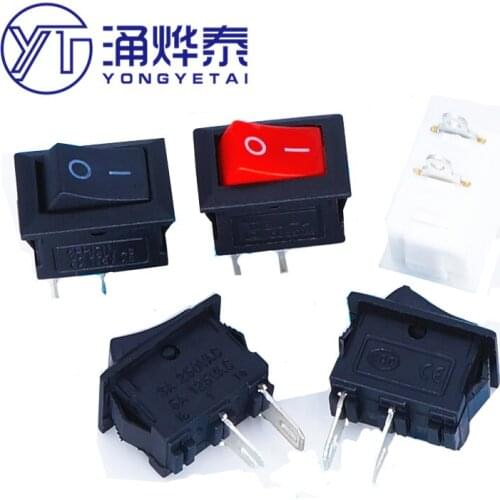 Hot sale 10*15mm boat type switch KCD1-101 117S 250VAC/3A two feet black/red/white Free shipping