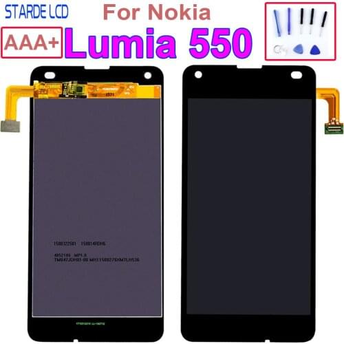AAA+ For Nokia Lumia 550 LCD Display Touch Screen Digitizer Assembly Replacements Parts For Lumia 550 RM-1127 4.7" LCDs Screen