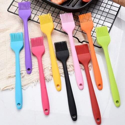 1 PC New Silicone Baking BBQ Basting Brush Bakeware Pastry Bread Oil Cream Cooking Baking Kitchen Tools for Outdoor Camping