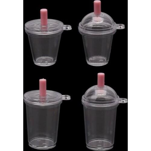 10Pc Coffee Cup Dollhouse Miniature Handmade Food Supply Keychain Jewelry Making