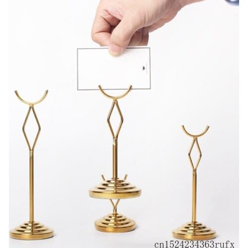 10 Pcs Table Number Holders Stainless Steel Name Clips Semicircle Wedding Party Number Stands