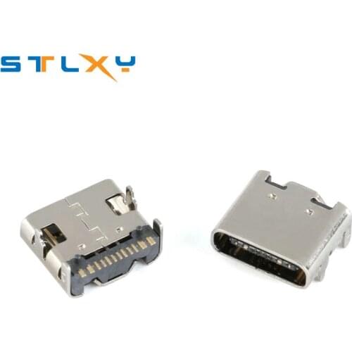 10PCS SMT USB 3.1 Type-C 16Pin Female Connector For Mobile Phone Charging port Charging Socket Tow feet plug